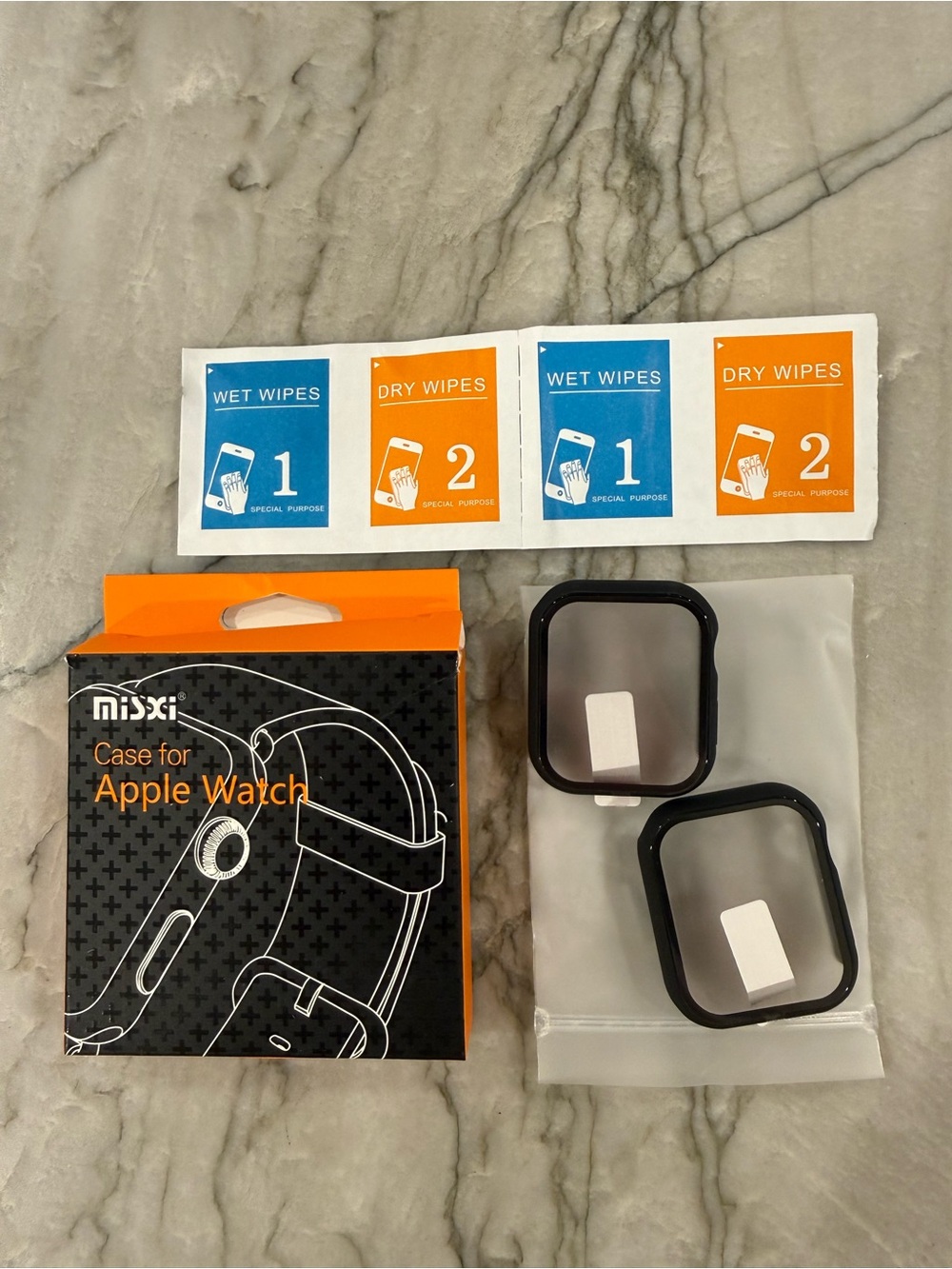 Misxi Apple Watch Protective Case - Black (2 Pack)